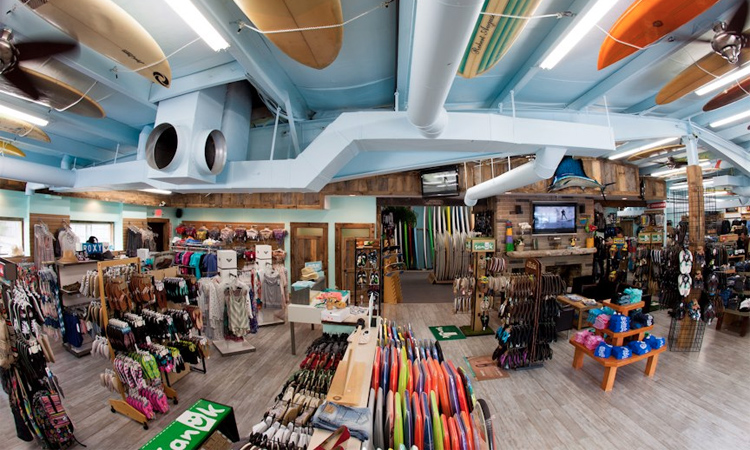Inside Liquid Dreams Surf Shop